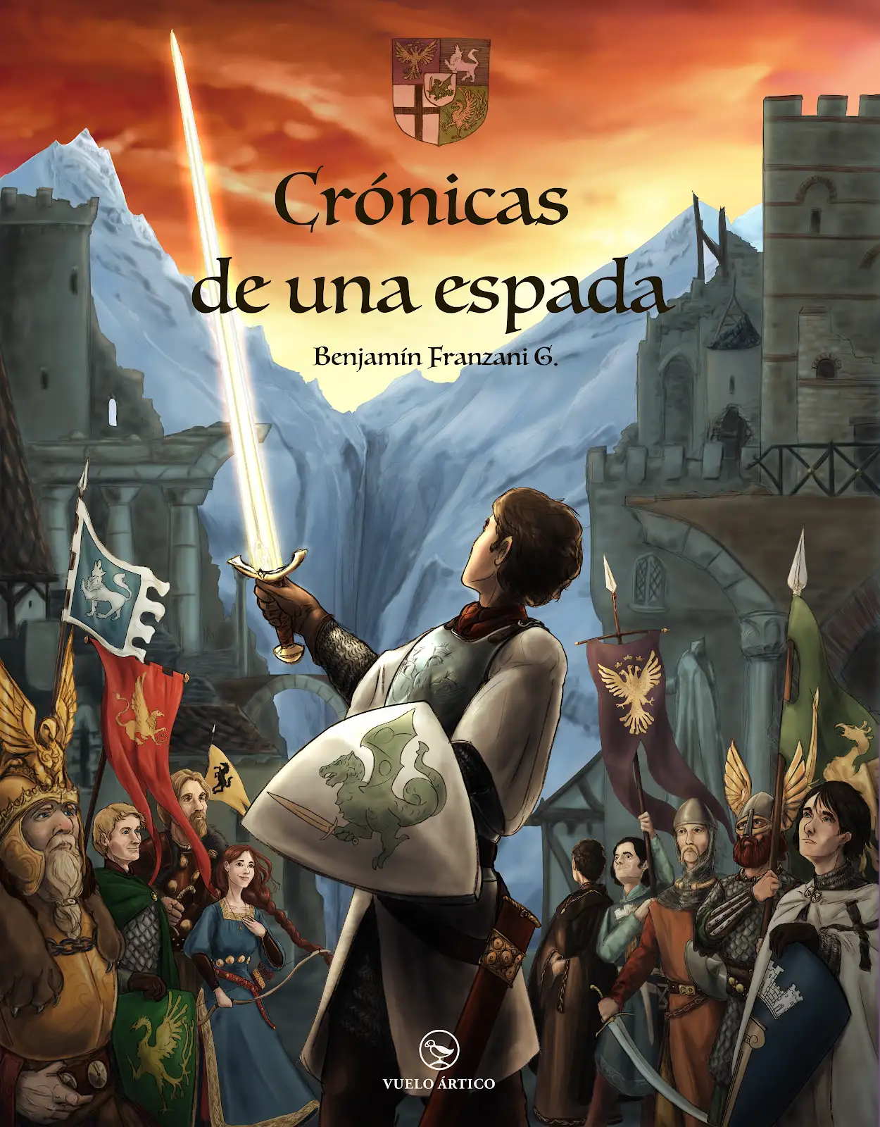 Cubierta del tomo único de Crónicas de una espada, rediseñada por Benjamín Franzani